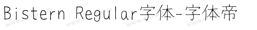 Bistern Regular字体字体转换